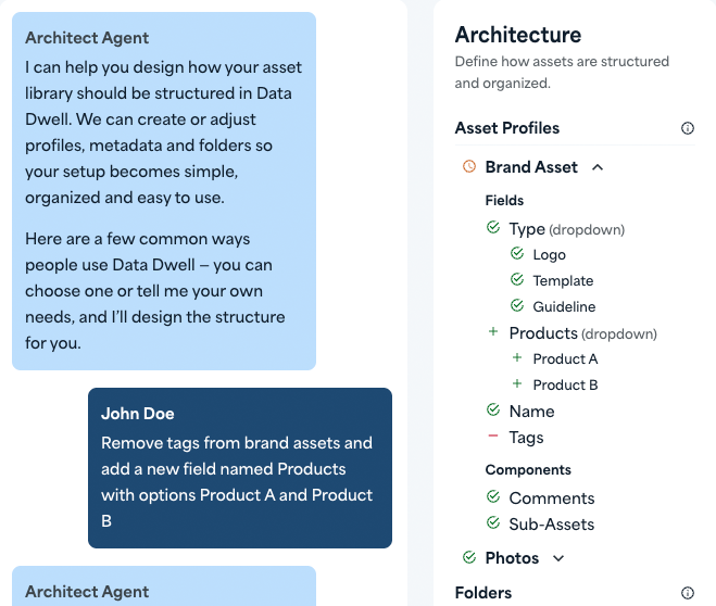 Home with quick actions