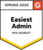 G2Crowd - Easiest Admin Award
